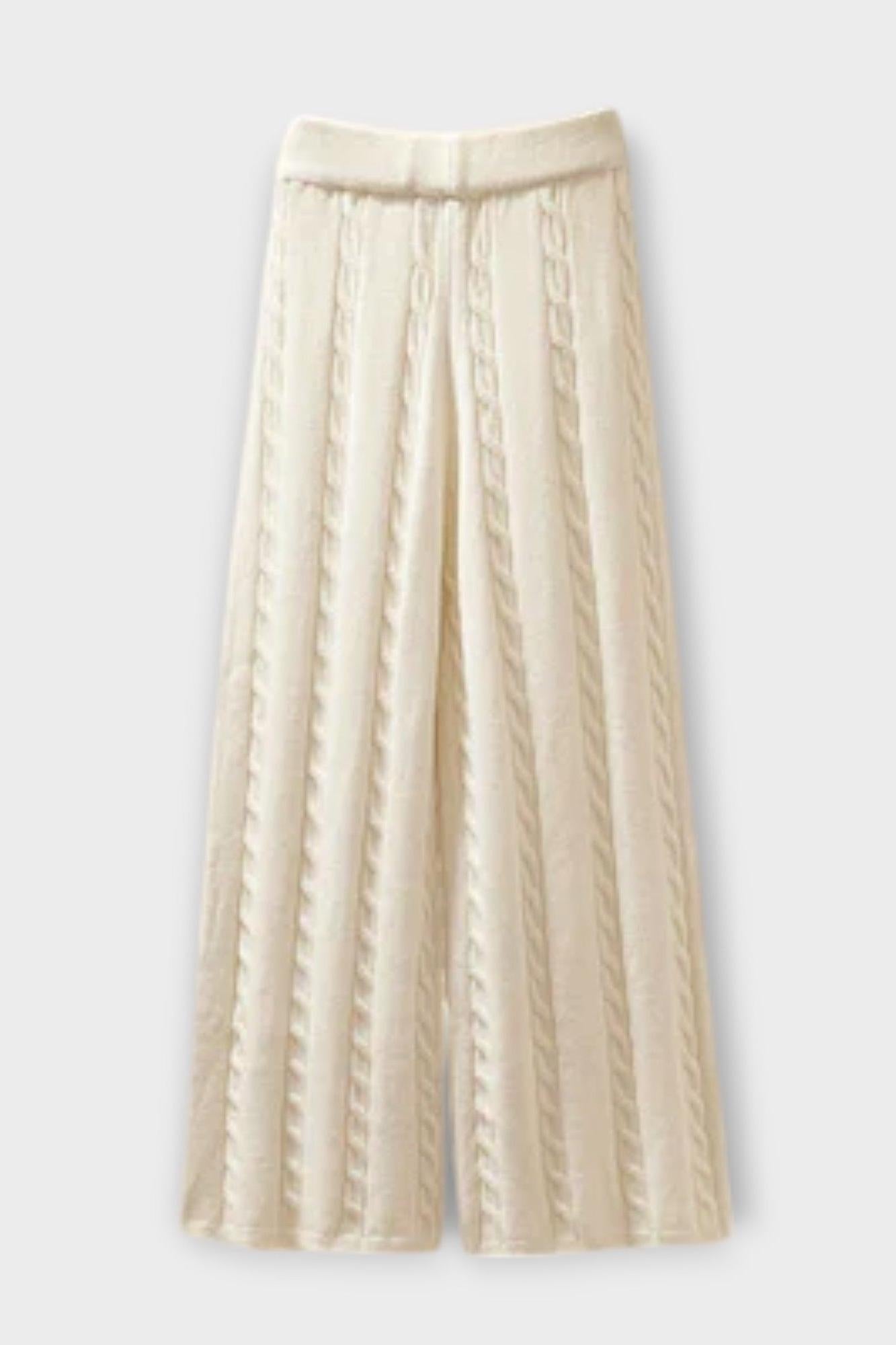 Léonie - Ensemble pull torsadé, gilet matelassé & pantalon