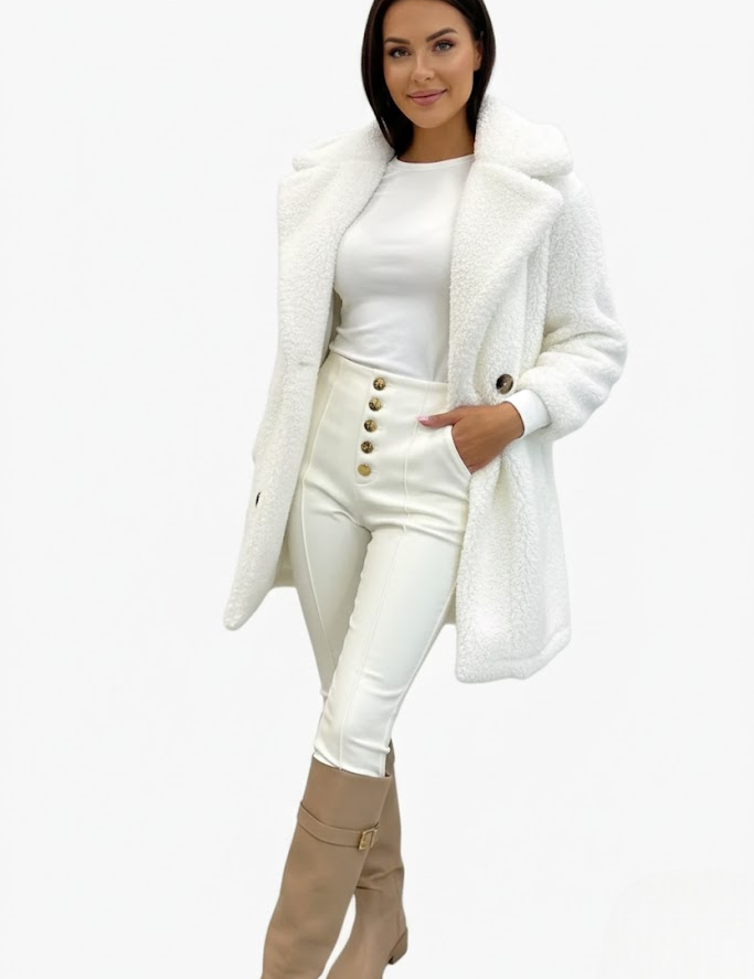 Audrey Manteau à Capuche Peluche Femme – Coupe Oversize, Style Cocooning & Chaleur Hiver