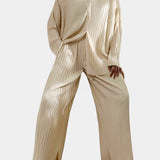 Mélusine - Ensemble haut plissé & pantalon large