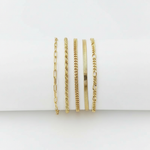 Aurelia, ensemble de cinq bracelets en acier - vue d'ensemble