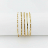 Aurelia, ensemble de cinq bracelets en acier - vue d'ensemble
