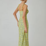 Robe Bohème Femme Chloe – Robe Midi de Vacances avec Imprimé Fleuri & Bretelles Cami