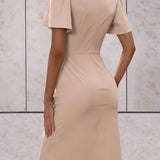 Robe Portefeuille Femme Harper – Élégante Robe Croisée avec Col en V & Coupe Ajustable pour Toute Occasion