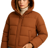 Vina Veste Courte Femme Matelassée à Capuche – Coupe Moderne & Confort Chaleureux