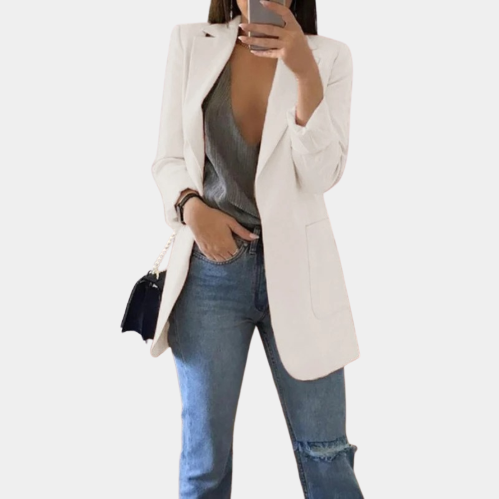 Bella Blazer Femme – Blazer Élégant à Manches Longues avec Coupe Chic et Moderne