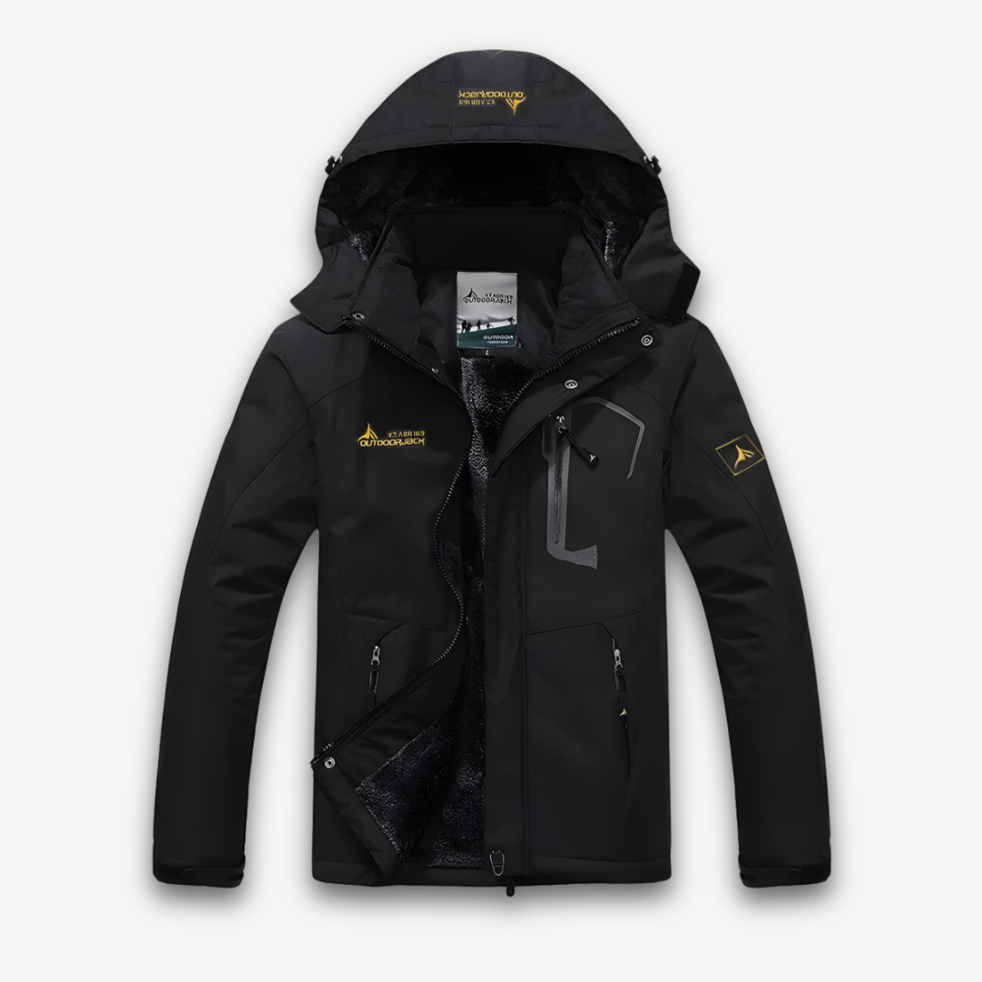 Lucas Veste Hiver Homme Imperméable – Manteau Coupe-Vent avec Doublure Polaire & Capuche