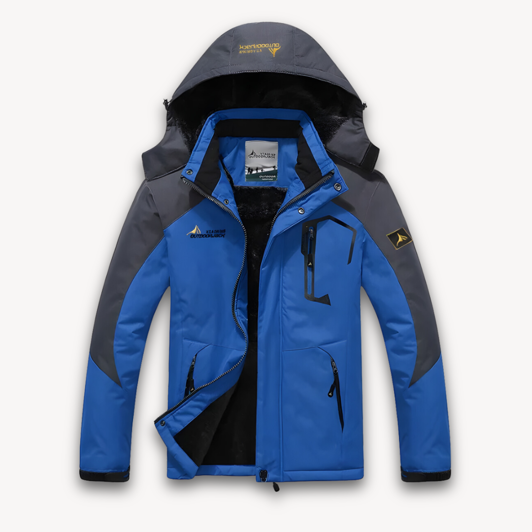Lucas Veste Hiver Homme Imperméable – Manteau Coupe-Vent avec Doublure Polaire & Capuche