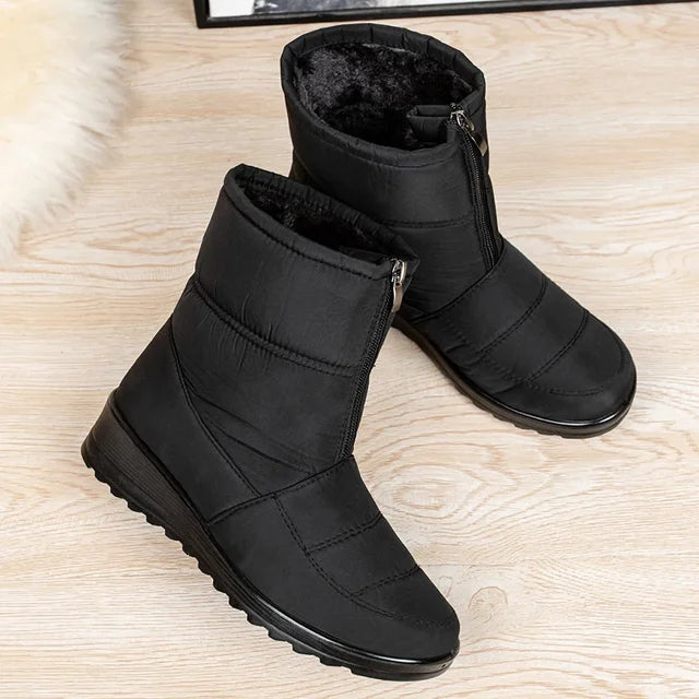 Vera Bottes d’Hiver Femme – Bottes Hautes Antidérapantes Imperméables avec Semelle Grip Renforcée