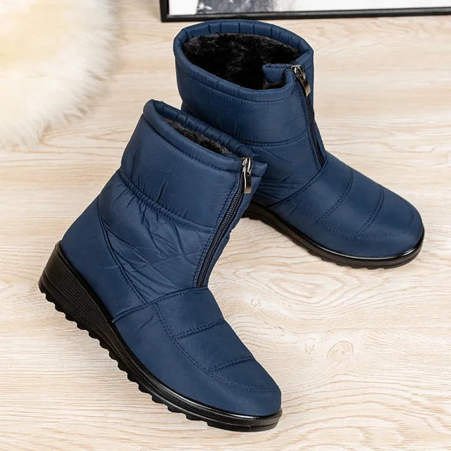 Vera Bottes d’Hiver Femme – Bottes Hautes Antidérapantes Imperméables avec Semelle Grip Renforcée