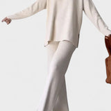 Angeline - Ensemble haut à col en V & pantalon large