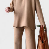 Angeline - Ensemble haut à col en V & pantalon large