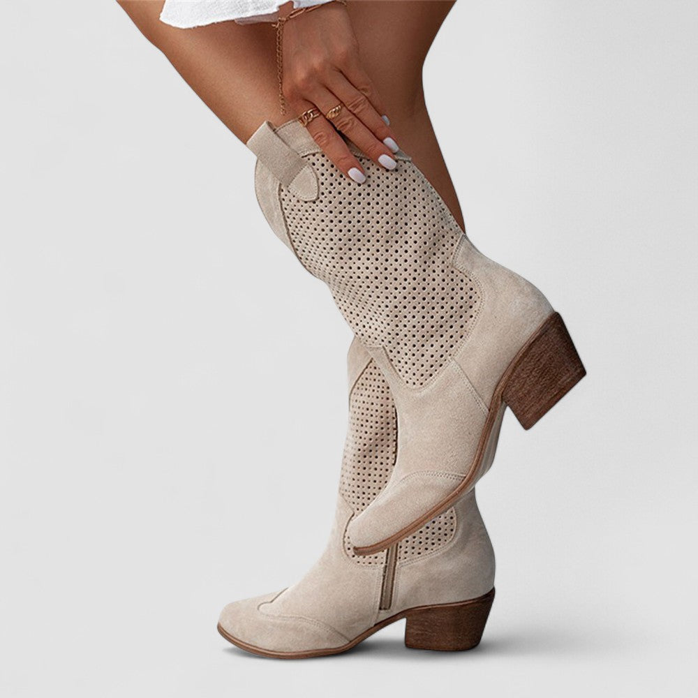 Quitterie - Bottes western perforées