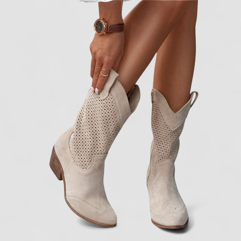 Quitterie - Bottes western perforées