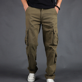 Loe Pantalon Cargo Homme en Coton – Coupe Droite, Poches Utilitaires & Style Robuste