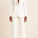 Lyla Ensemble Femme – Tailleur Pantalon Satiné Élégant à Coupe Ample & Style Moderne