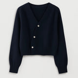 Elena Cardigan Femme Croisé – Gilet Élégant à Boutons Latéraux & Coupe Flatteuse