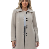 Carp Manteau Femme Élégant – Manteau en Laine Mélangée avec Boutonnage Classique