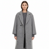 Cassie Manteau Long d’Hiver Femme – Veste Élégante Cintrée avec Capuche et Col Doux