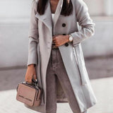 Remy Manteau Long Femme – Coupe Structurée, Ceinture Ajustable & Style Élégant