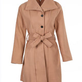 Remy Manteau Long Femme – Coupe Structurée, Ceinture Ajustable & Style Élégant