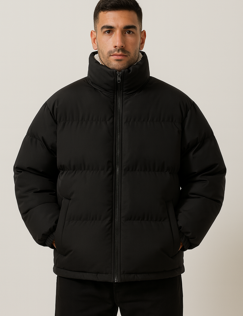 Milan Doudoune Homme avec Doublure Polaire – Veste Puffer Chaude d’Hiver