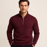Lorence Pull Demi-Zip Homme – Maille Douce Moderne avec Coupe Élégante et Confortable