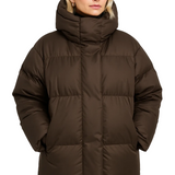 Rivière d’Or Parka Femme Matelassée Unie – Manteau d’Hiver Élégant avec Capuche Chaude