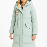 Jules Manteau Femme Matelassé Oversize Long – Doudoune Chaude avec Capuche & Coupe Ample