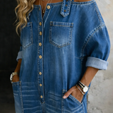 Sophia - salopette en denim à épaules dénudées pour femme - vue 2