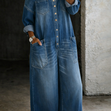Sophia - salopette en denim à épaules dénudées pour femme - vue 4