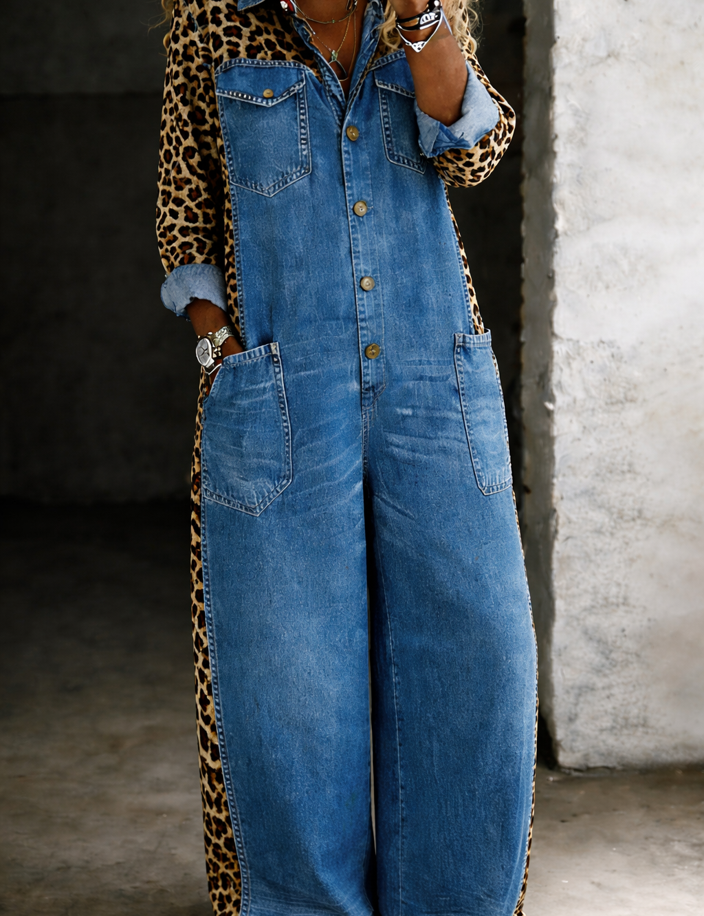 Amanda - combinaison en denim pour femme - vue 3