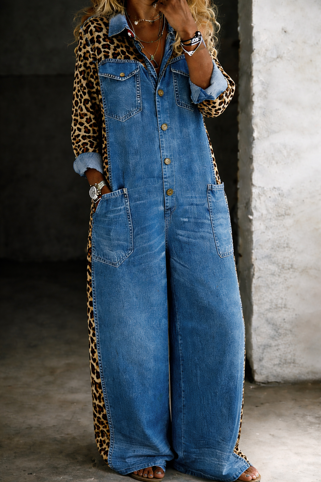 Amanda - combinaison en denim pour femme - vue 3