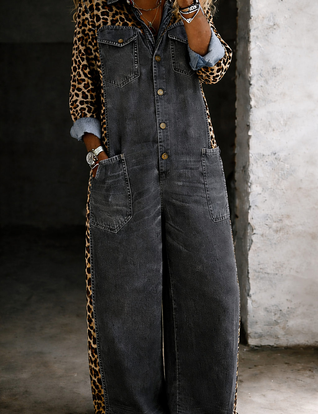 Amanda - combinaison en denim pour femme - vue 4