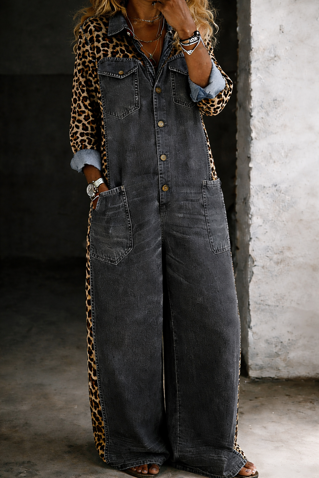 Amanda - combinaison en denim pour femme - vue 4