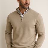 Zane Pull à Col Zippé Homme – Maille Mélange Coton Douce avec Coupe Moderne & Confort Toutes Saisons