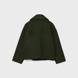 Olivia Femme Manteau – Chic Manteau Court Croisé à Boutons Élégants & Style Moderne