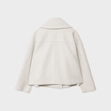 Olivia Femme Manteau – Chic Manteau Court Croisé à Boutons Élégants & Style Moderne