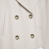 Olivia Femme Manteau – Chic Manteau Court Croisé à Boutons Élégants & Style Moderne