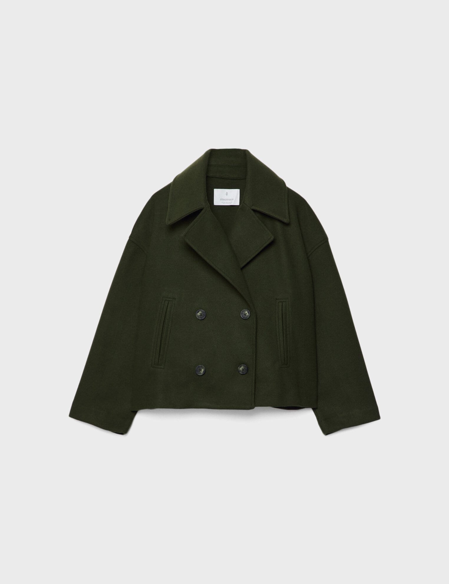 Olivia Femme Manteau – Chic Manteau Court Croisé à Boutons Élégants & Style Moderne