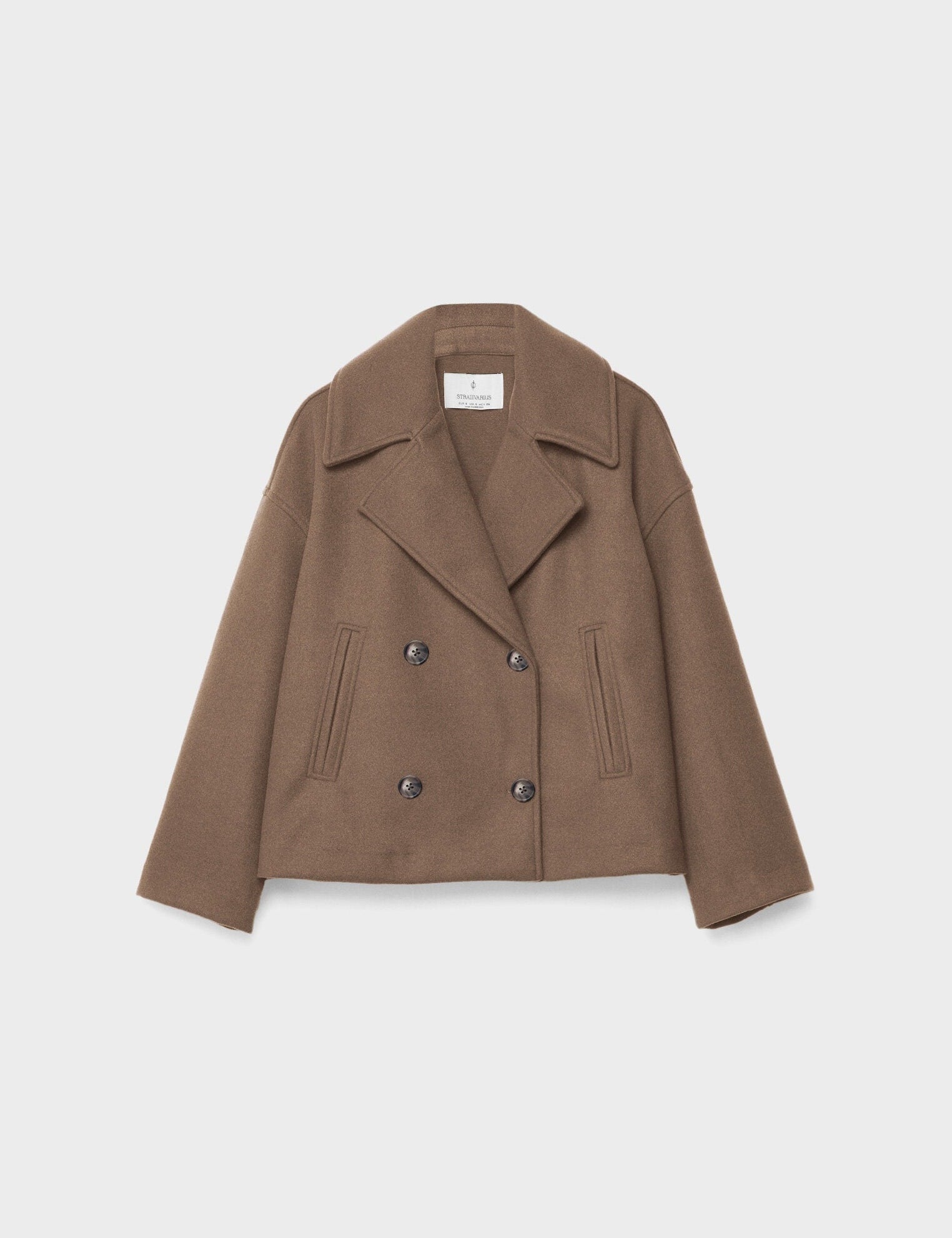 Olivia Femme Manteau – Chic Manteau Court Croisé à Boutons Élégants & Style Moderne