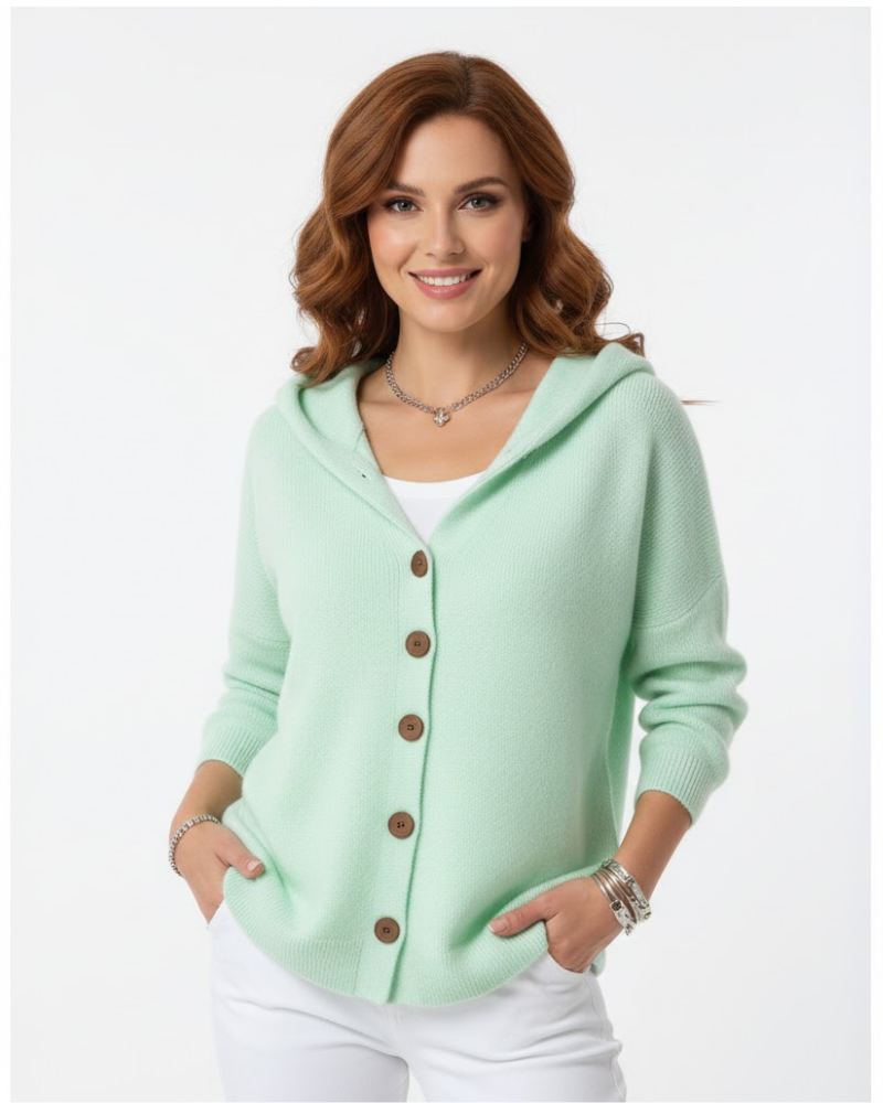 Ciela Pull à Capuche Femme – Maille Douce, Coupe Ajustée & Style Décontracté Hiver