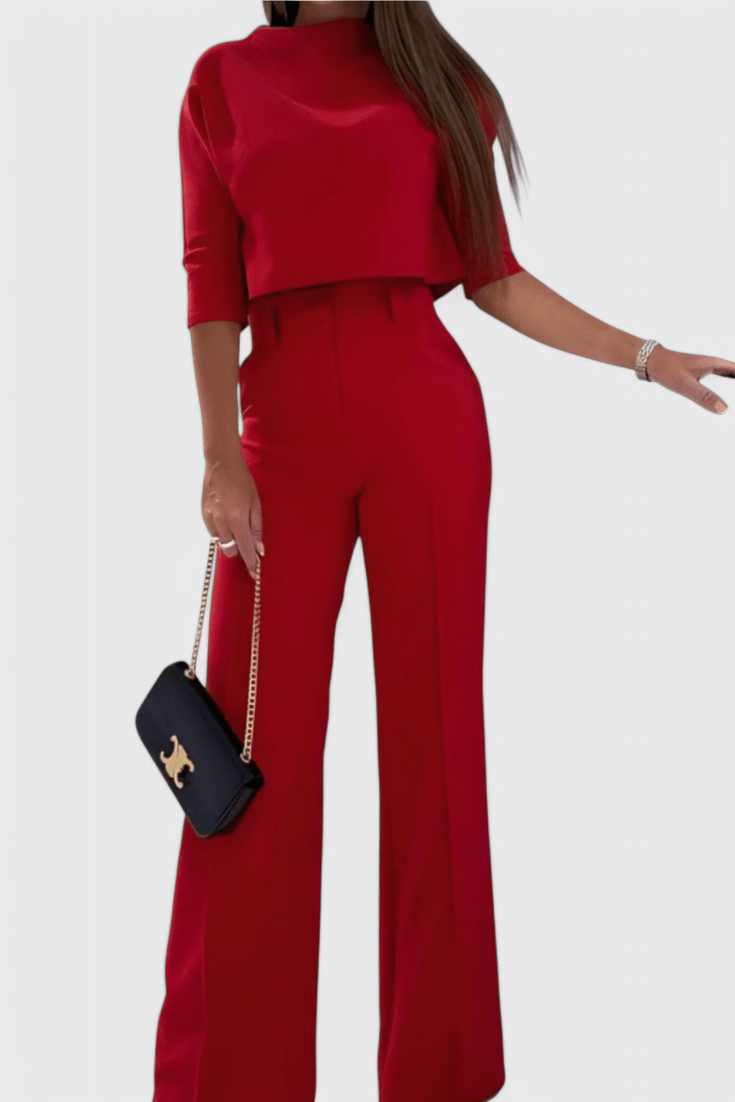 Maëlys - Ensemble haut élégant & pantalon large