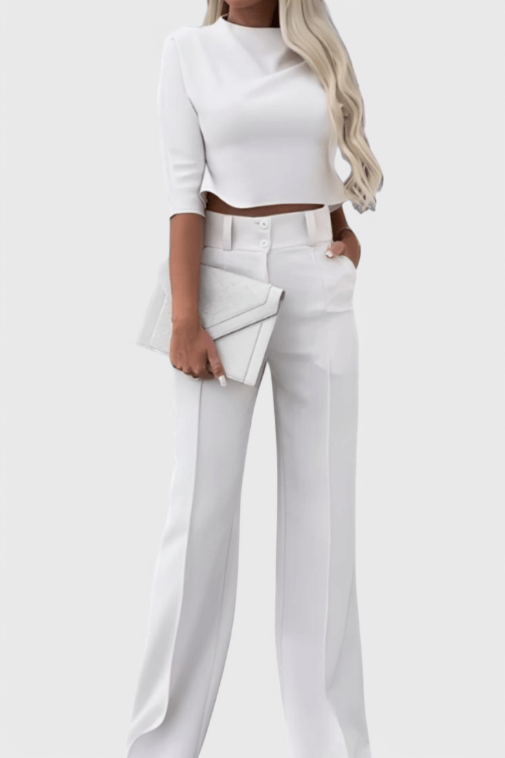 Maëlys - Ensemble haut élégant & pantalon large