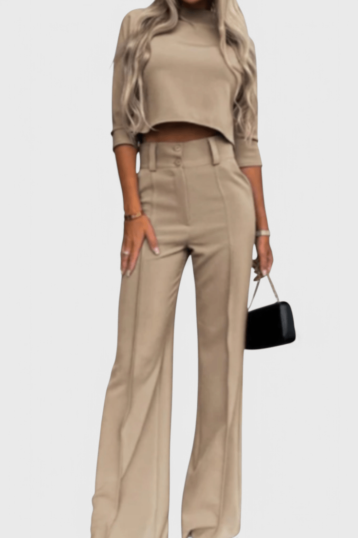 Maëlys - Ensemble haut élégant & pantalon large