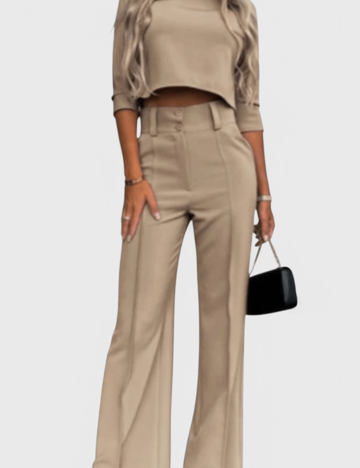 Maëlys - Ensemble haut élégant & pantalon large