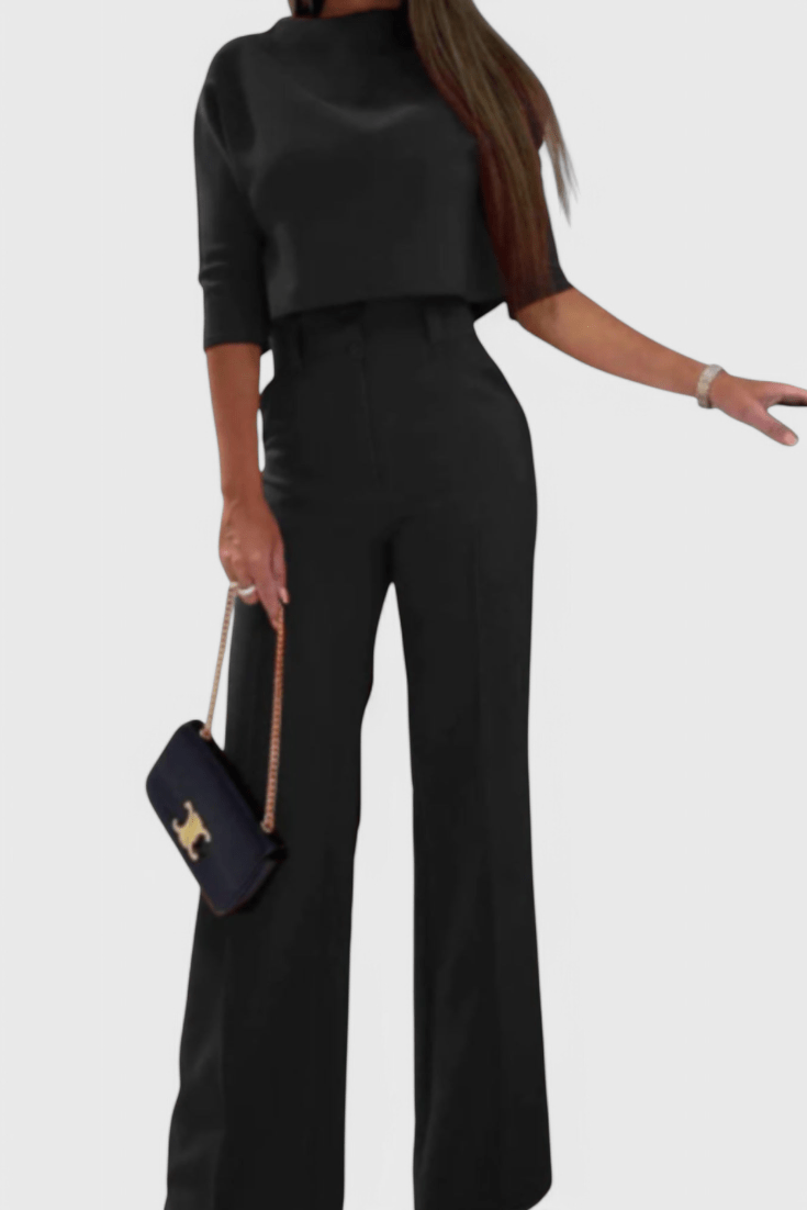 Maëlys - Ensemble haut élégant & pantalon large