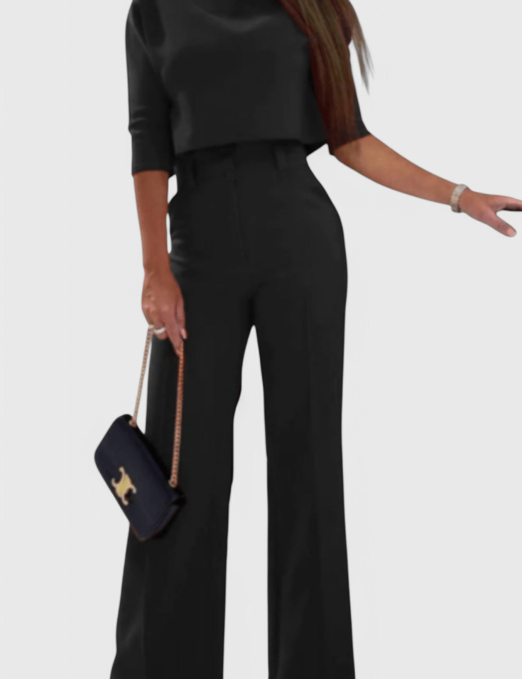 Maëlys - Ensemble haut élégant & pantalon large