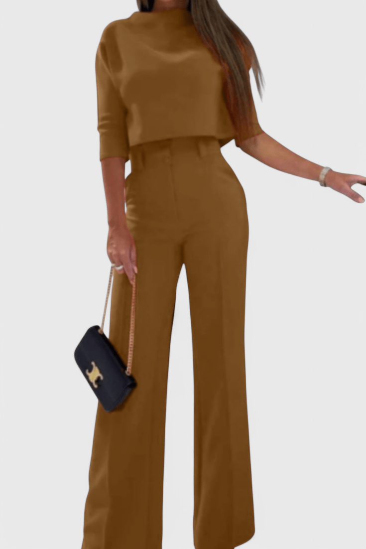 Maëlys - Ensemble haut élégant & pantalon large