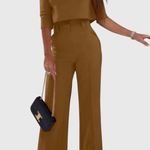 Maëlys - Ensemble haut élégant & pantalon large