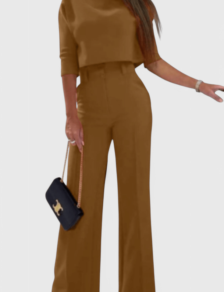 Maëlys - Ensemble haut élégant & pantalon large
